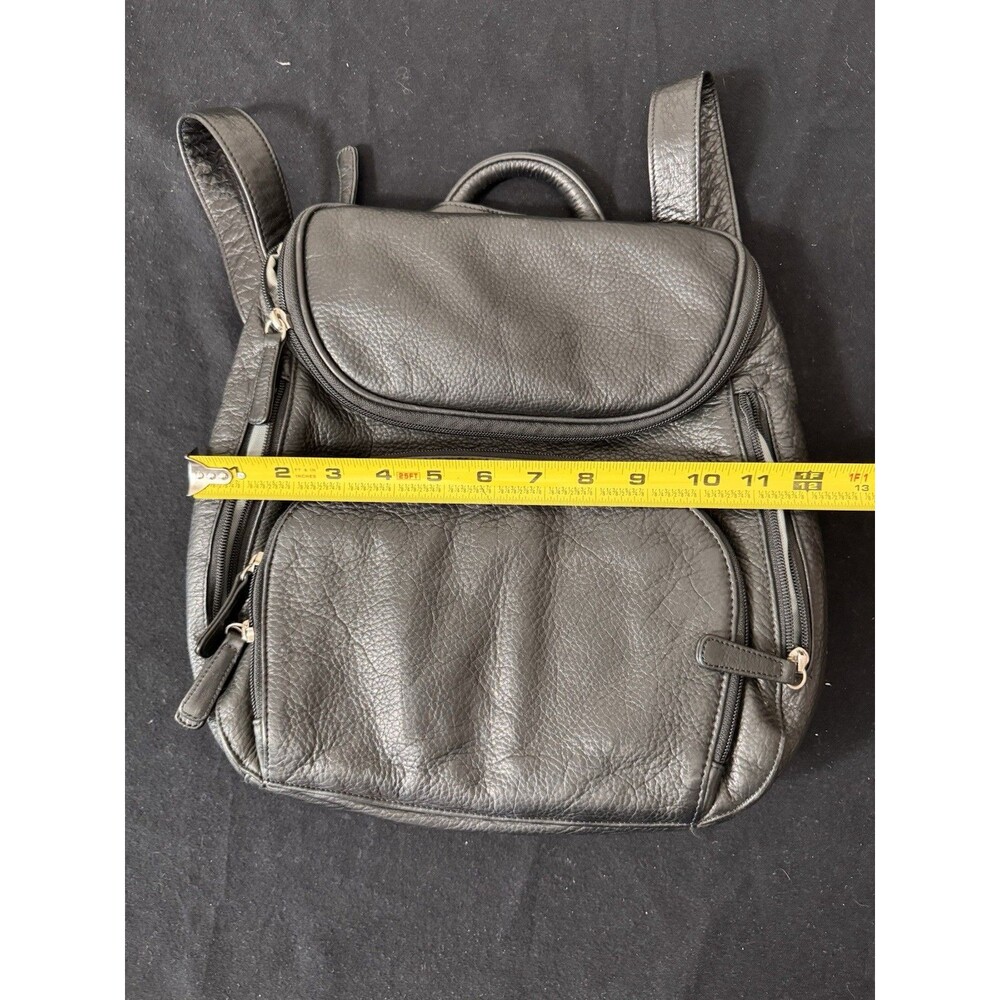 Osgoode Marley Soft  Black Pebble Leather Convertible Backpack Organizer - Picture 15 of 16